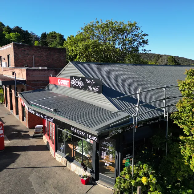 Commercial building with a new roof